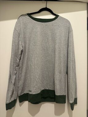 Jason Wu Gray Sweatshirt with Forest Green Trim